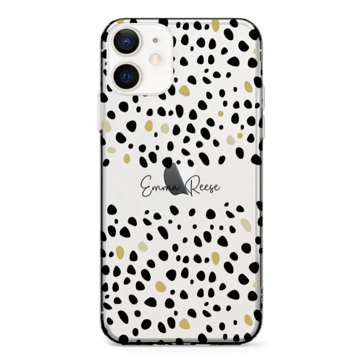 Apple iPhone 11 / Clear Classic Pebble Multi Color Custom Text, My Name Phone Case - Stylizedd.com