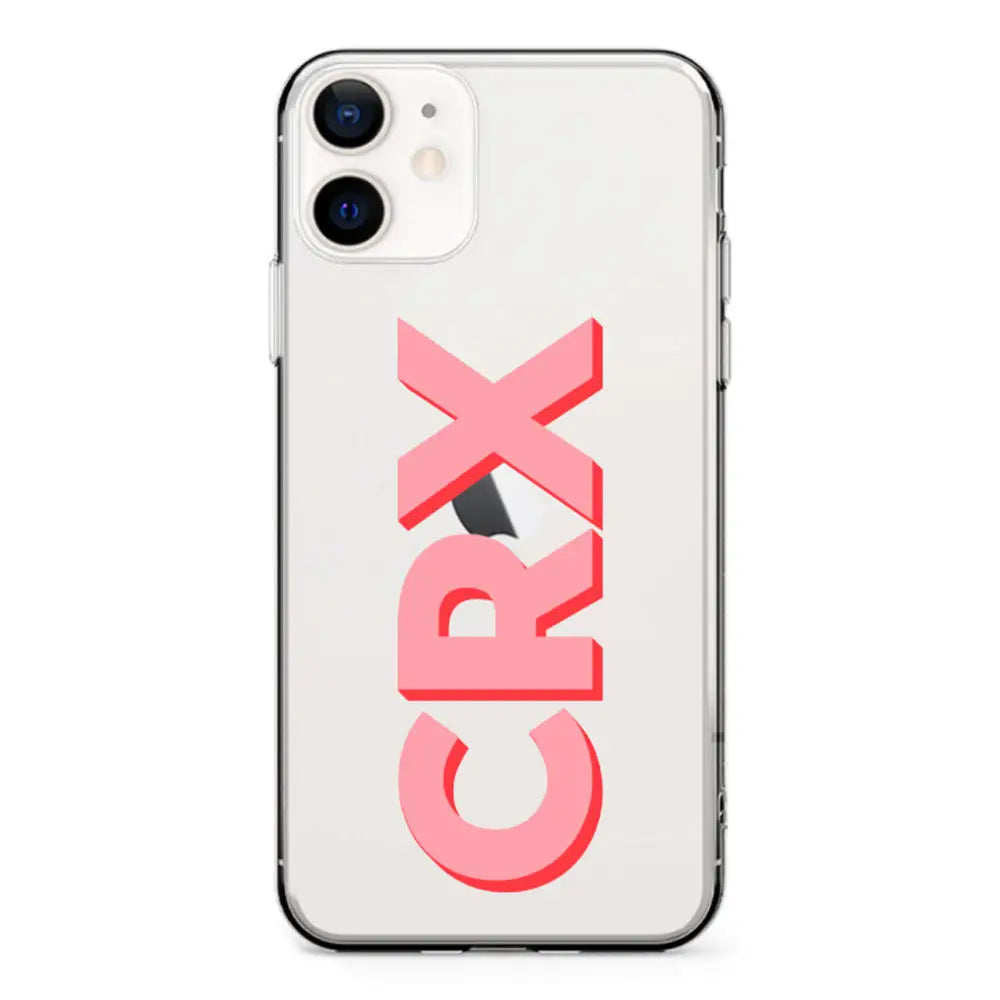 Apple iPhone 11 / Clear Classic Personalized Monogram Initial 3D Shadow Text Phone Case - Stylizedd.com