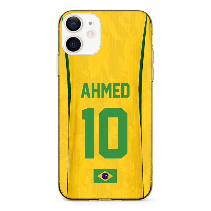 Apple iPhone 11 / Clear Classic Personalized Football Jersey Phone Case Custom Name & Number - Stylizedd.com