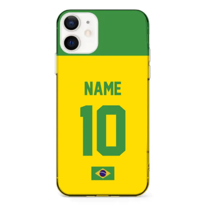 Apple iPhone 11 / Clear Classic Personalized Football Jersey Phone Case Custom Name & Number - Stylizedd.com