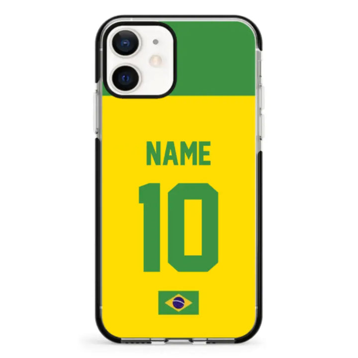 Apple iPhone 11 / Impact Pro Black Personalized Football Jersey Phone Case Custom Name & Number - Stylizedd.com