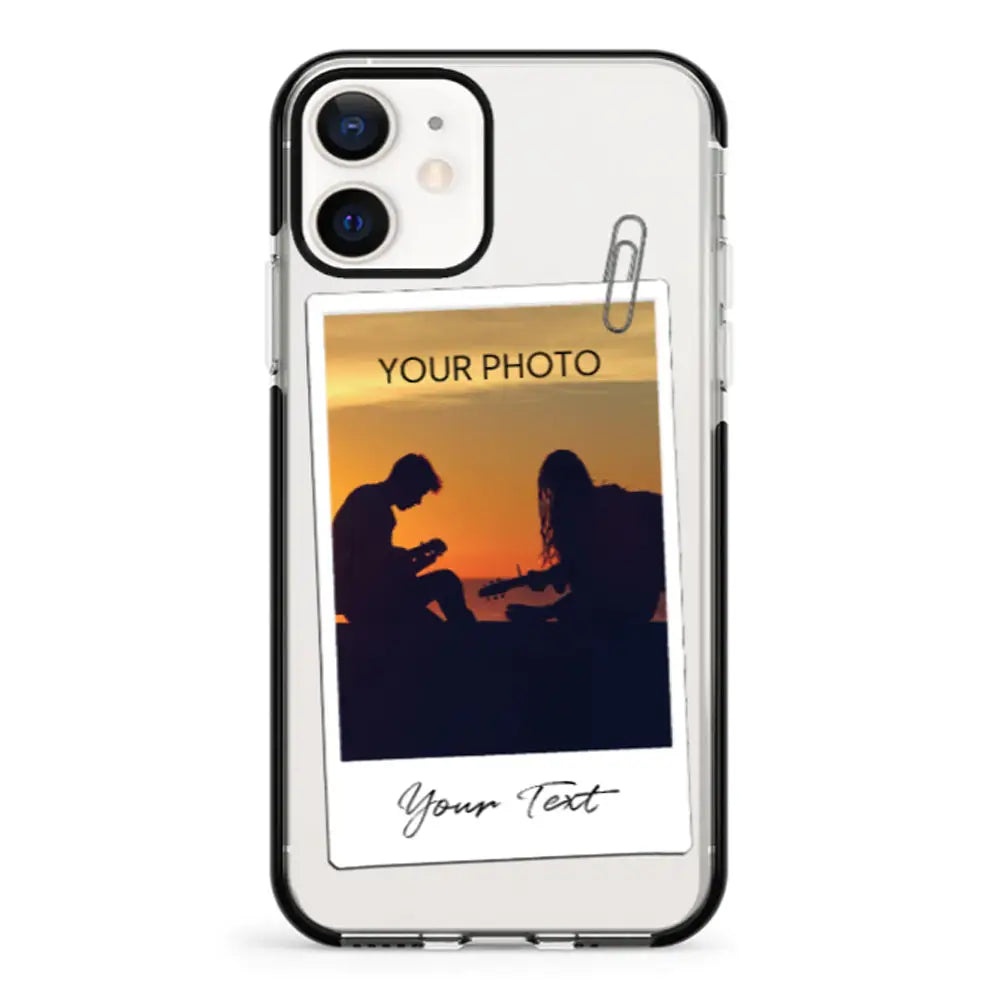 Apple iPhone 12 Mini / Impact Pro Black Phone Case Polaroid Photo Phone Case - Stylizedd.com