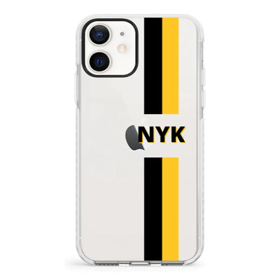 Apple iPhone 11 / Impact Pro White Phone Case Custom Striped Monogram Phone Case - Stylizedd.com