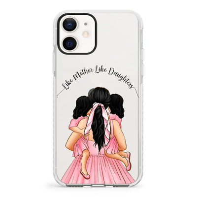 Apple iPhone 11 / Impact Pro White Phone Case Mother 2 daughters Custom Clipart, Text Phone Case - Stylizedd.com