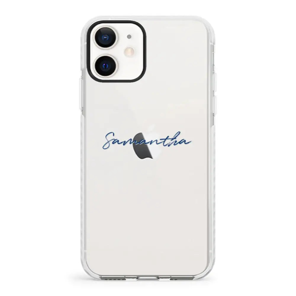 Apple iPhone 11 / Impact Pro White Phone Case Custom Text, My Name Phone Case - Stylizedd.com