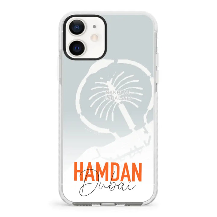 Apple iPhone 11 / Impact Pro White Personalized Location Map & Name, Phone Case - Stylizedd.com