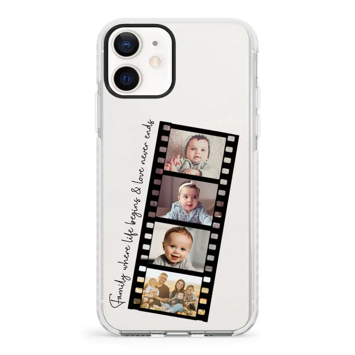 Apple iPhone 11 / Impact Pro White Custom Film Strips Personalised Movie Strip, Phone Case - Stylizedd.com