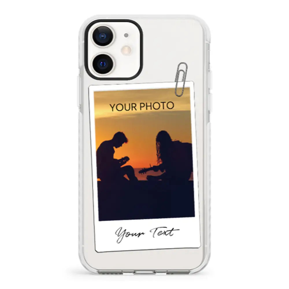 Apple iPhone 12 Mini / Impact Pro White Phone Case Polaroid Photo Phone Case - Stylizedd.com