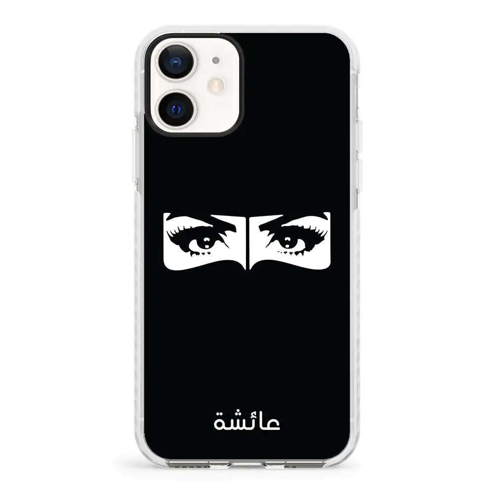 Apple iPhone 11 / Impact Pro White Custom Name Niqabi Eye, Phone Case - Stylizedd.com