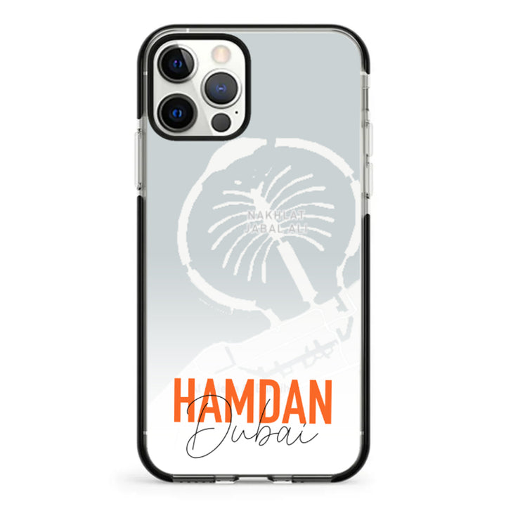 Apple iPhone 11 Pro / Impact Pro Black Personalized Location Map & Name, Phone Case - Stylizedd.com