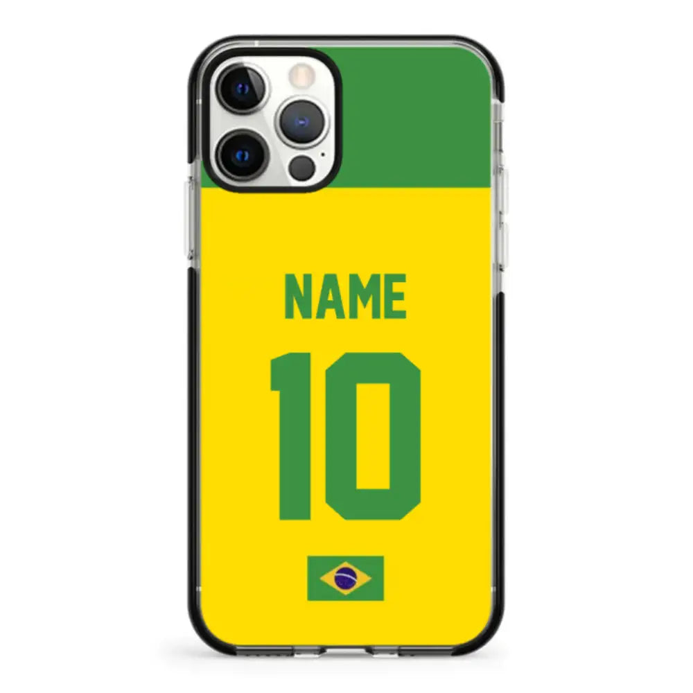 Apple iPhone 11 Pro / Impact Pro Black Personalized Football Jersey Phone Case Custom Name & Number - Stylizedd.com