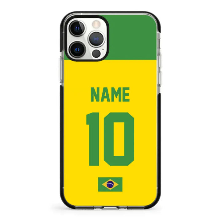 Apple iPhone 11 Pro / Impact Pro Black Personalized Football Jersey Phone Case Custom Name & Number - Stylizedd.com