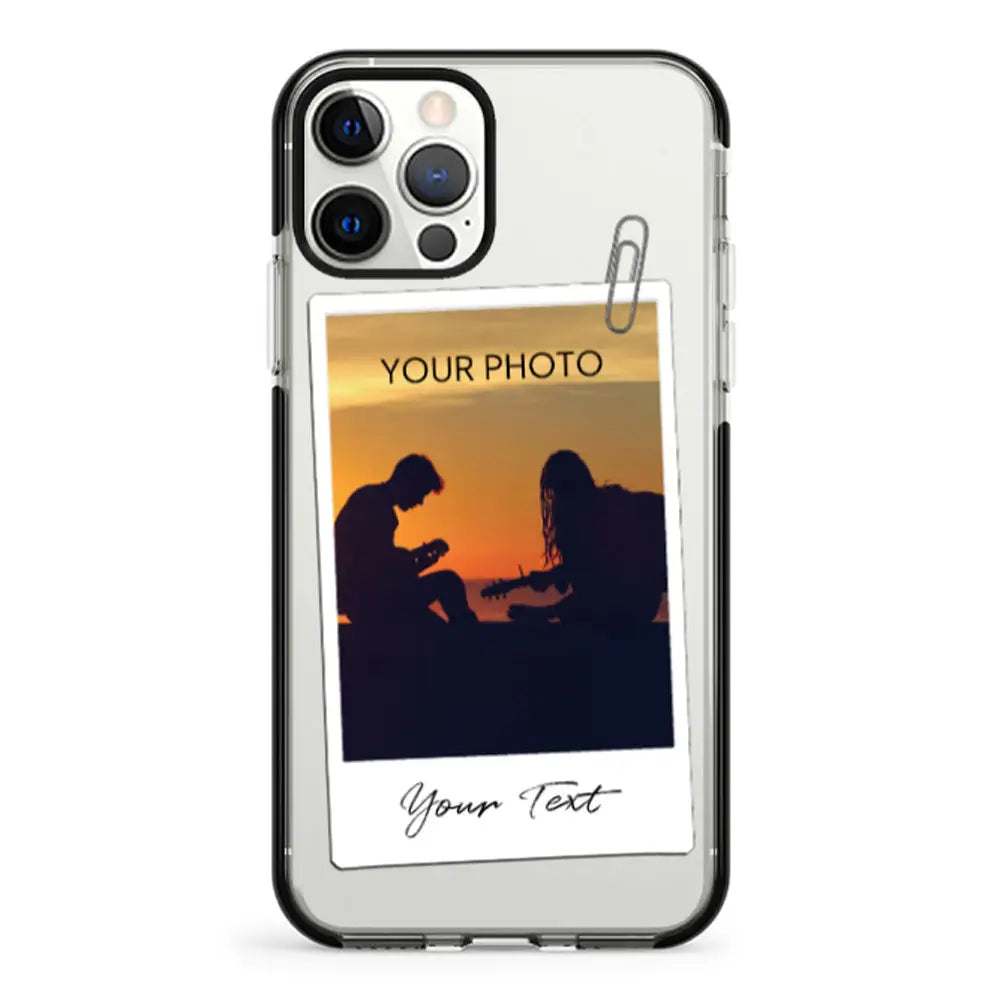 Apple iPhone 12 Pro Max / Impact Pro Black Phone Case Polaroid Photo Phone Case - Stylizedd.com