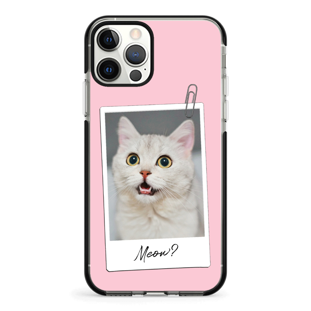 Apple iPhone 11 Pro / Impact Pro Black Polaroid Photo Pet Cat, Phone Case - Stylizedd.com
