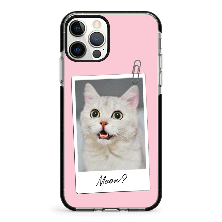 Apple iPhone 11 Pro / Impact Pro Black Polaroid Photo Pet Cat, Phone Case - Stylizedd.com