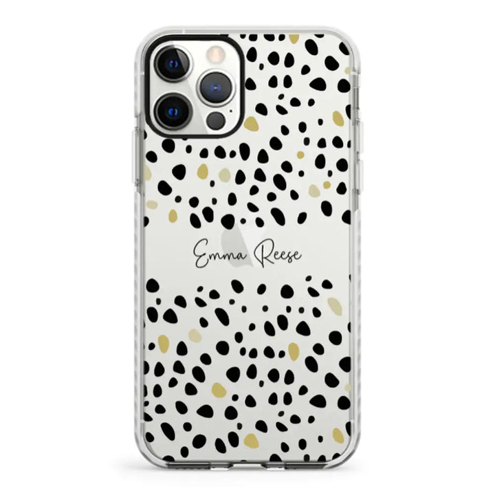 Apple iPhone 11 Pro / Impact Pro White Pebble Multi Color Custom Text, My Name Phone Case - Stylizedd.com