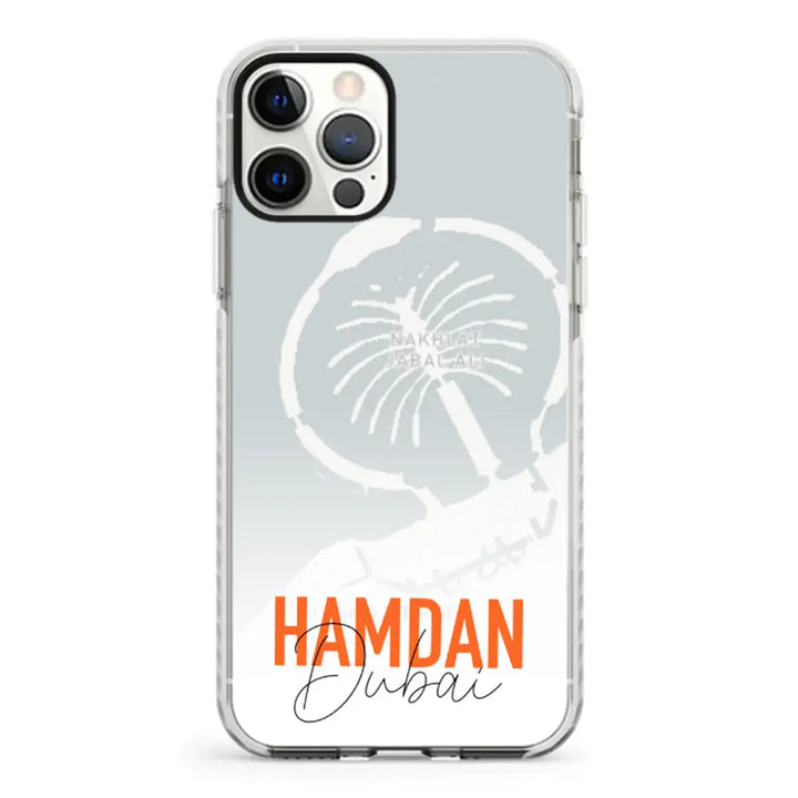 Apple iPhone 11 Pro / Impact Pro White Personalized Location Map & Name, Phone Case - Stylizedd.com