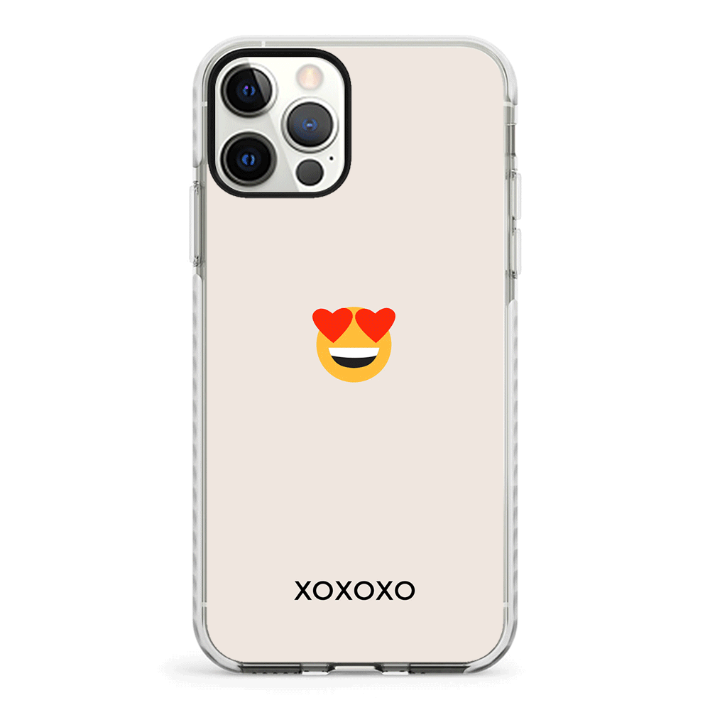 Apple iPhone 11 Pro / Impact Pro White Custom Text Emojis Emoticons, Phone Case - Stylizedd.com