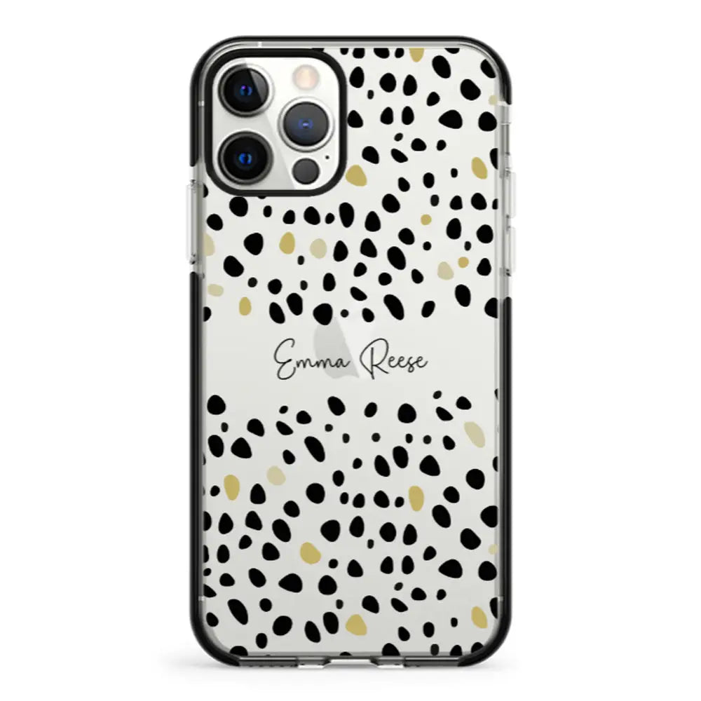 Apple iPhone 11 Pro Max / Impact Pro Black Pebble Multi Color Custom Text, My Name Phone Case - Stylizedd.com