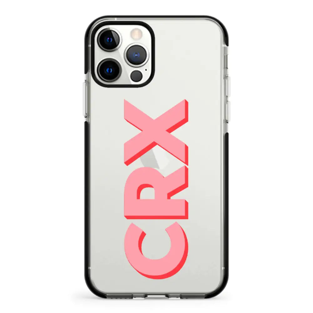 Apple iPhone 11 Pro Max / Impact Pro Black Personalized Monogram Initial 3D Shadow Text Phone Case - Stylizedd.com