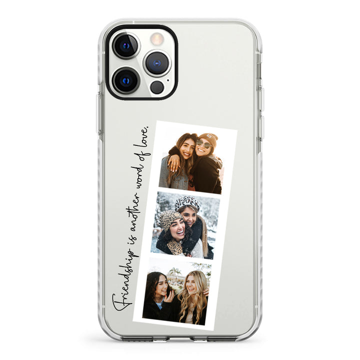 Apple iPhone 11 Pro Max / Impact Pro White Custom Photo Strip Polaroid Style, Phone Case - Stylizedd.com