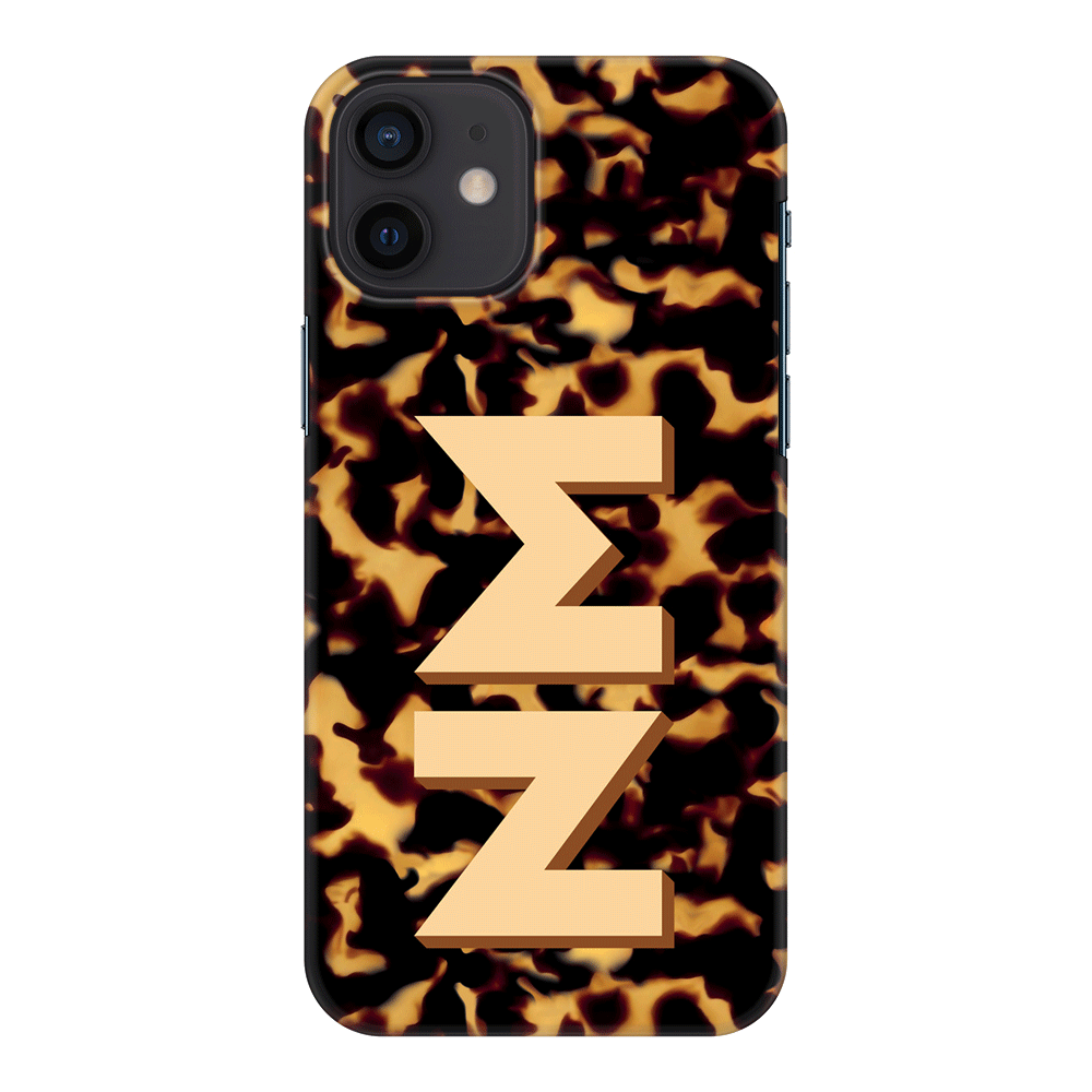Apple iPhone 11 / Snap Classic Custom Monogram 3D Text Luxury Tortoise Shell Pattern, Phone Case - Stylizedd.com