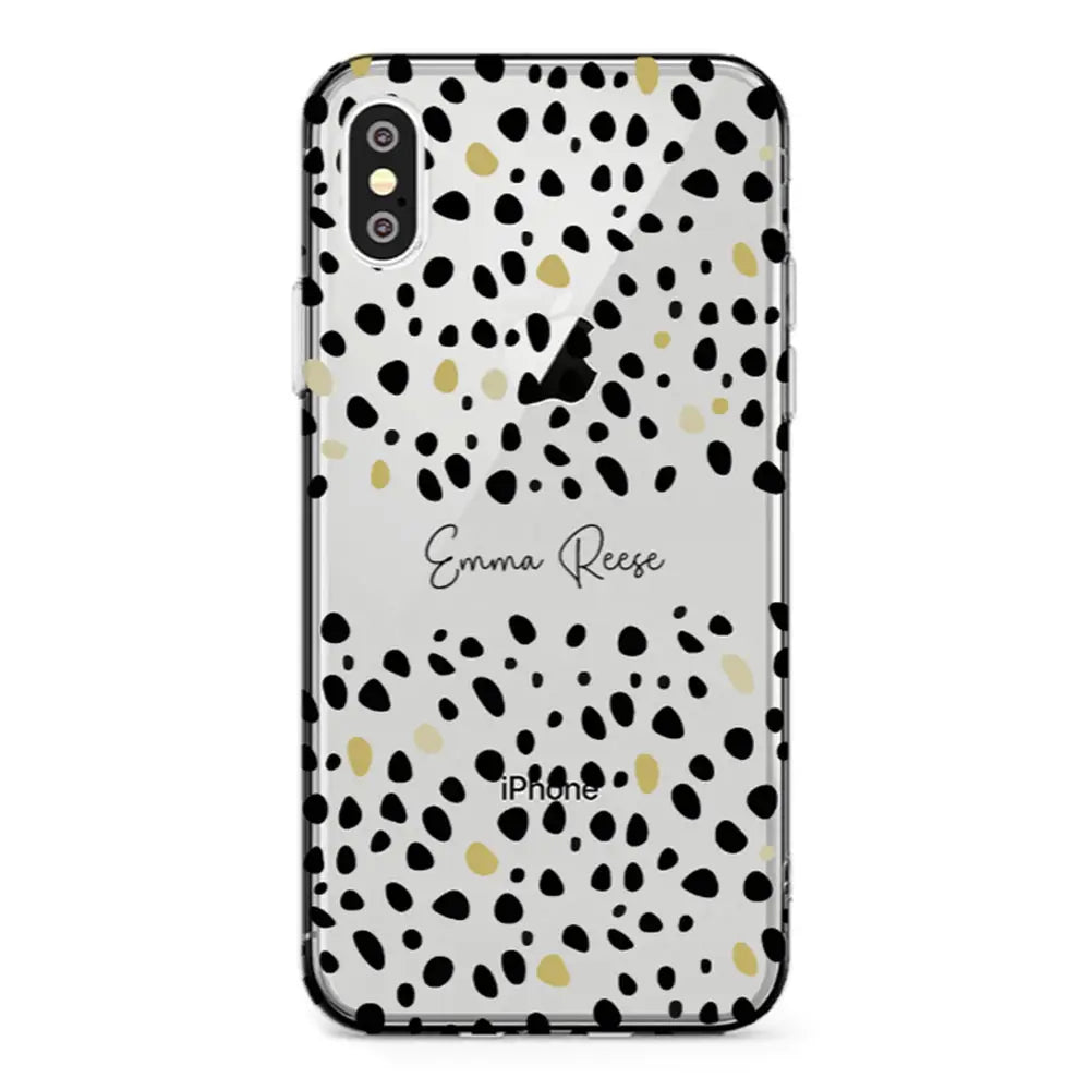 Apple iPhone X / iPhone XS / Clear Classic Pebble Multi Color Custom Text, My Name Phone Case - Stylizedd.com