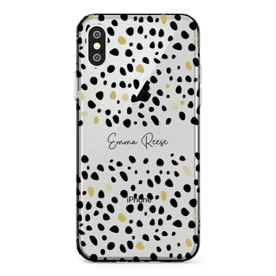 Apple iPhone X / iPhone XS / Clear Classic Phone Case Pebble Multi Color Custom Text, My Name Phone Case - Stylizedd