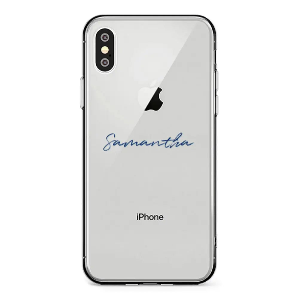 Apple iPhone X / iPhone XS / Clear Classic Custom Text, My Name Phone Case - Stylizedd.com