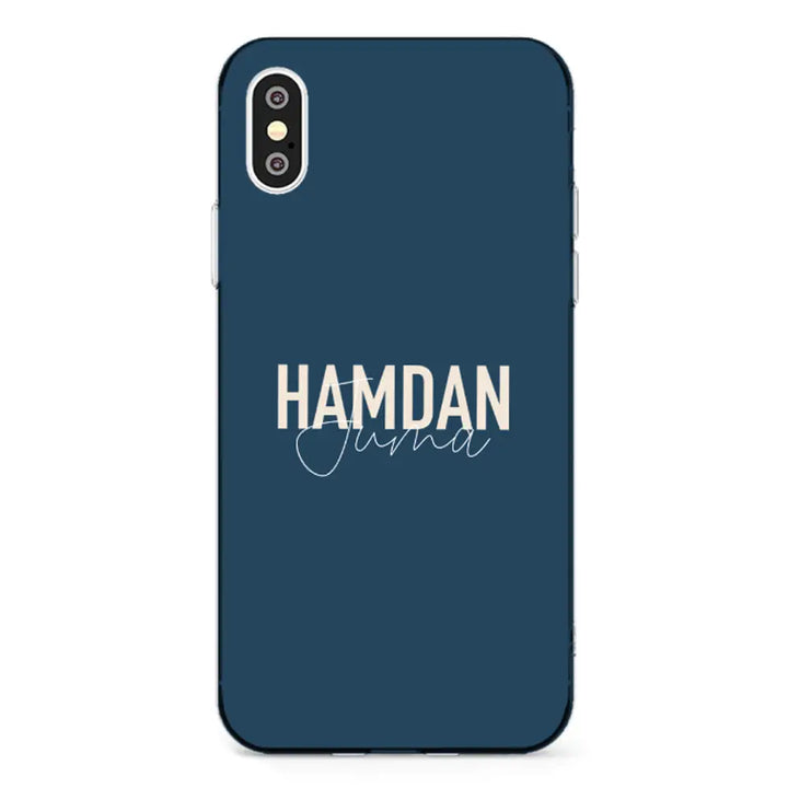 Apple iPhone X / iPhone XS / Clear Classic Personalized Name Horizontal, Phone Case - Stylizedd.com