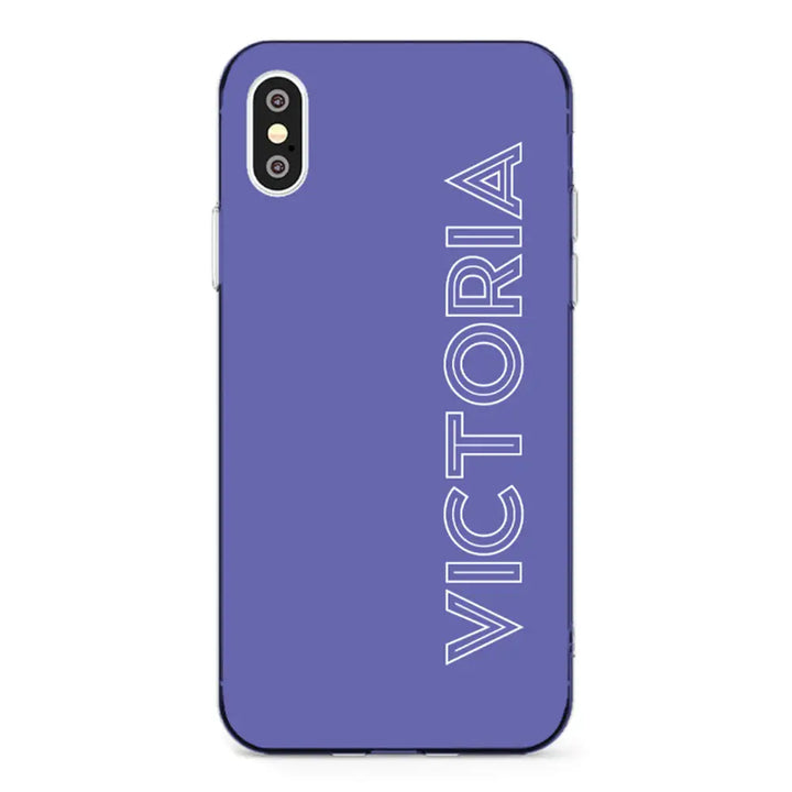 Apple iPhone X / iPhone XS / Clear Classic Personalized Name, Custom Phone Case - Stylizedd.com