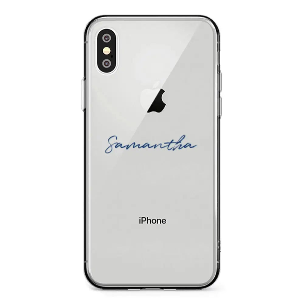Apple iPhone X / iPhone XS / Clear Classic Phone Case Custom Text, My Name Phone Case - Stylizedd.com