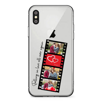 Apple iPhone X / iPhone XS / Clear Classic Phone Case Custom Valentine Photo Film Strips, Phone Case - Stylizedd