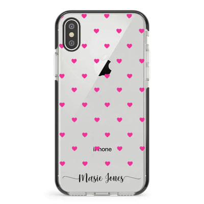 Phone Case Heart Pattern Custom Text, My Name Phone Case - Stylizedd.com
