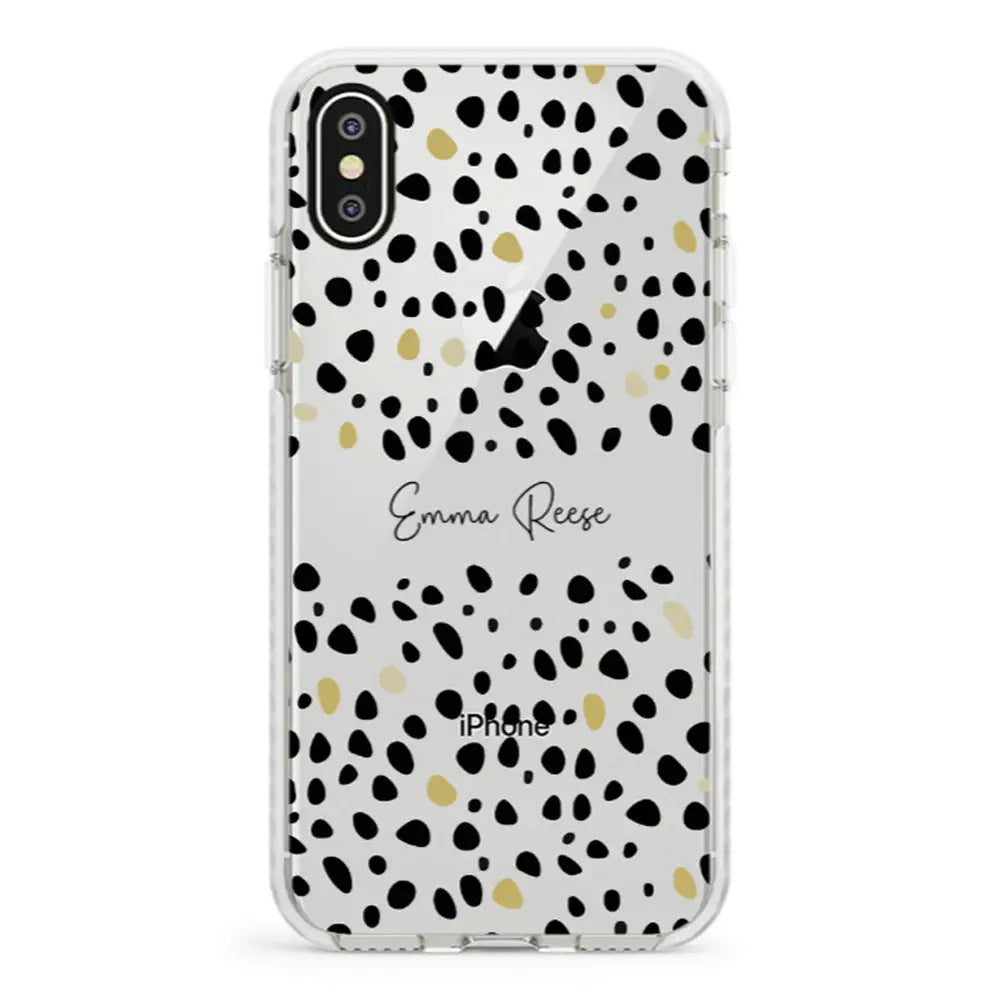 Apple iPhone X / iPhone XS / Impact Pro White Pebble Multi Color Custom Text, My Name Phone Case - Stylizedd.com