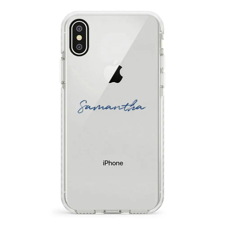 Apple iPhone X / iPhone XS / Impact Pro White Custom Text, My Name Phone Case - Stylizedd.com