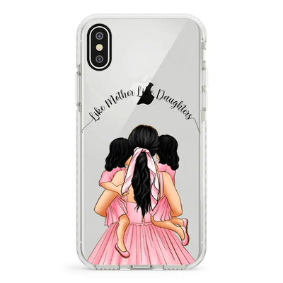 Apple iPhone X / iPhone XS / Impact Pro White Phone Case Mother 2 daughters Custom Clipart, Text Phone Case - Stylizedd.com