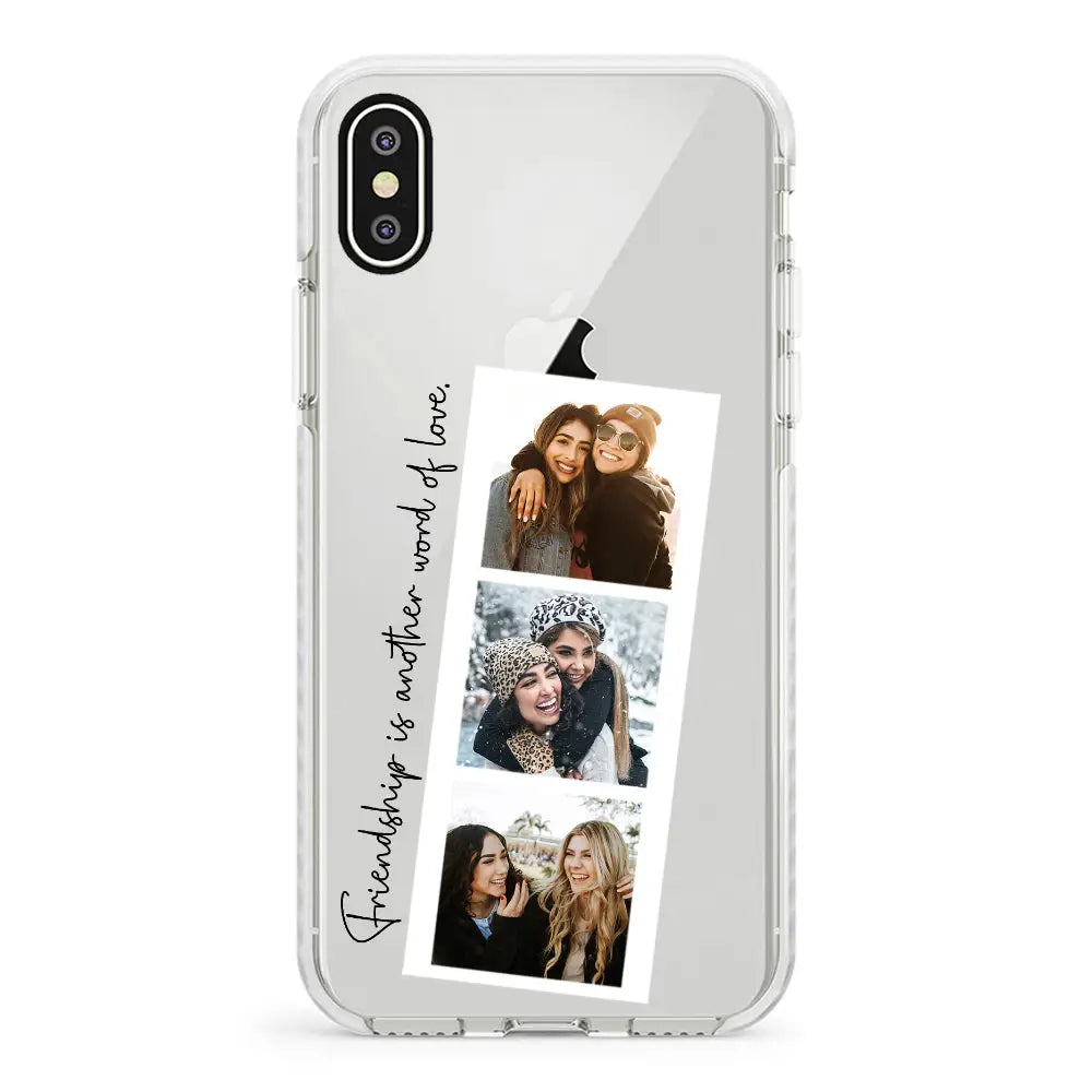Apple iPhone X / iPhone XS / Impact Pro White Phone Case Custom Photo Strip Polaroid Style, Phone Case - Stylizedd.com