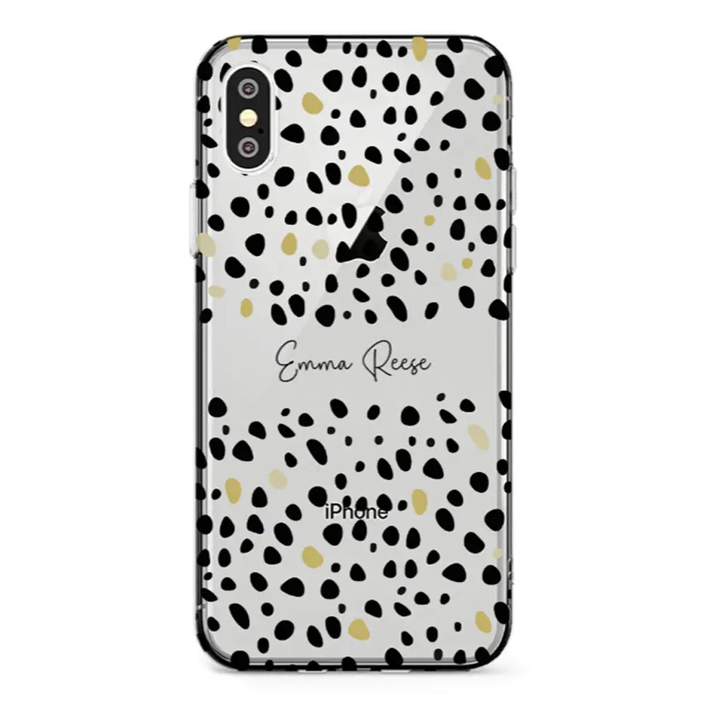 Apple iPhone XS MAX / Clear Classic Phone Case Pebble Multi Color Custom Text, My Name Phone Case - Stylizedd