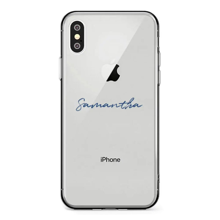 Apple iPhone XS MAX / Clear Classic Custom Text, My Name Phone Case - Stylizedd.com