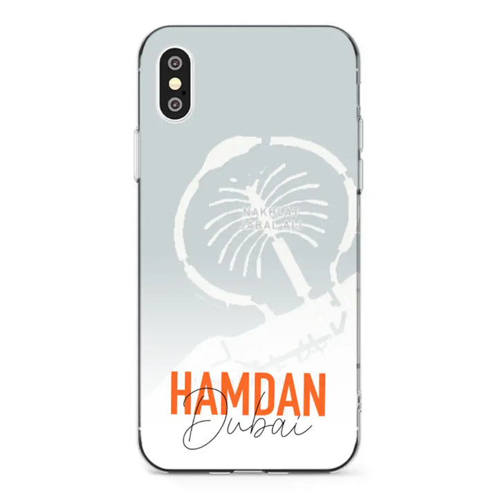 Apple iPhone XS MAX / Clear Classic Personalized Location Map & Name, Phone Case - Stylizedd.com