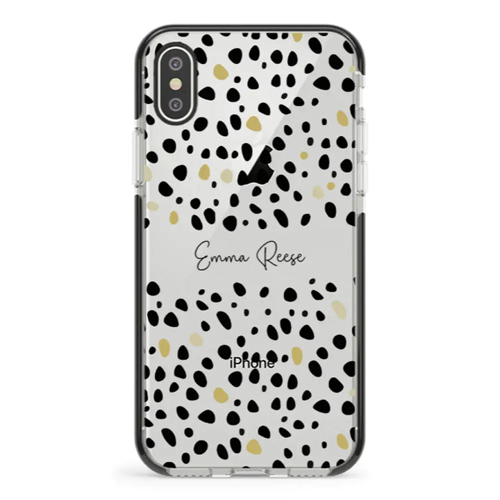 Apple iPhone XS MAX / Impact Pro Black Pebble Multi Color Custom Text, My Name Phone Case - Stylizedd.com