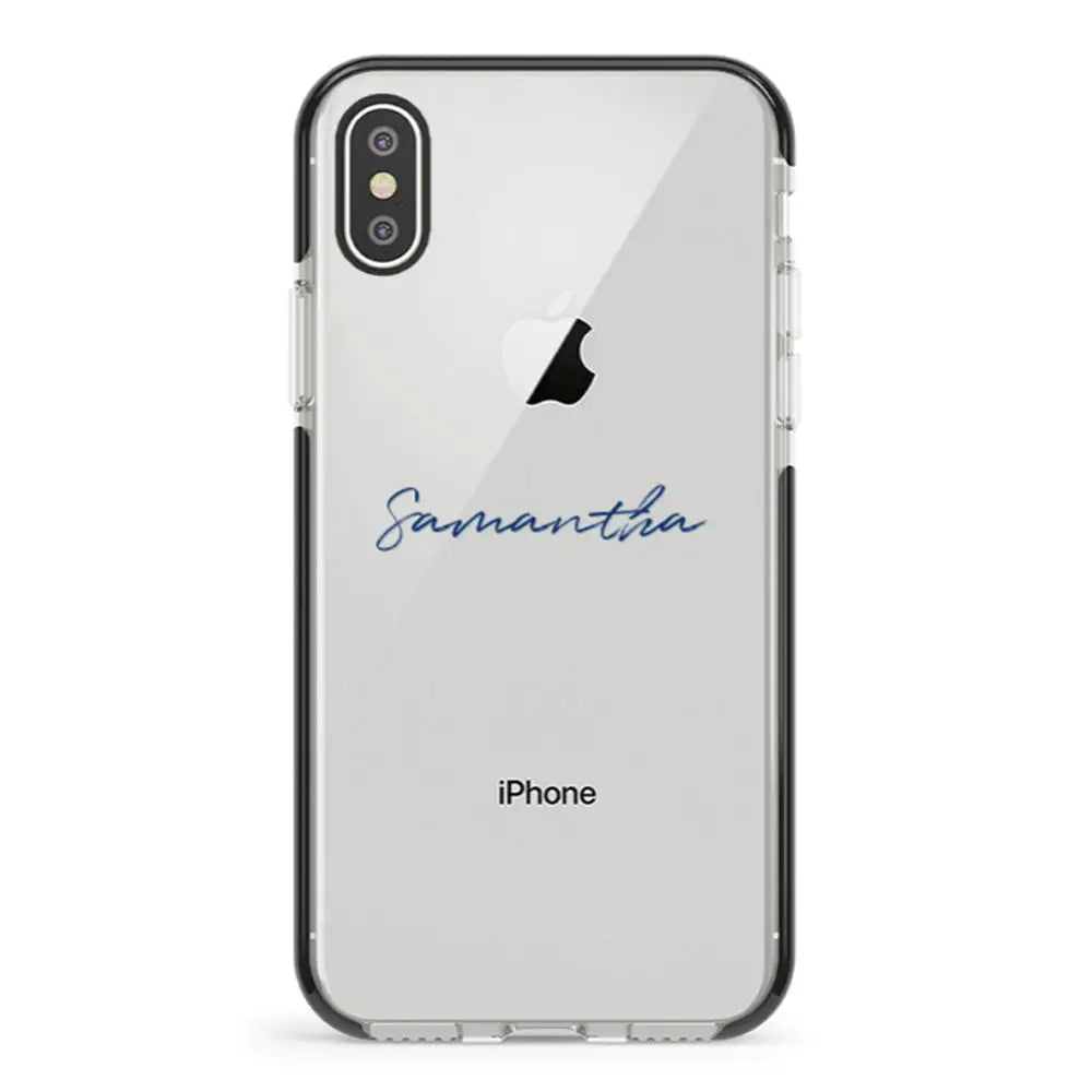 Apple iPhone XS MAX / Impact Pro Black Custom Text, My Name Phone Case - Stylizedd.com