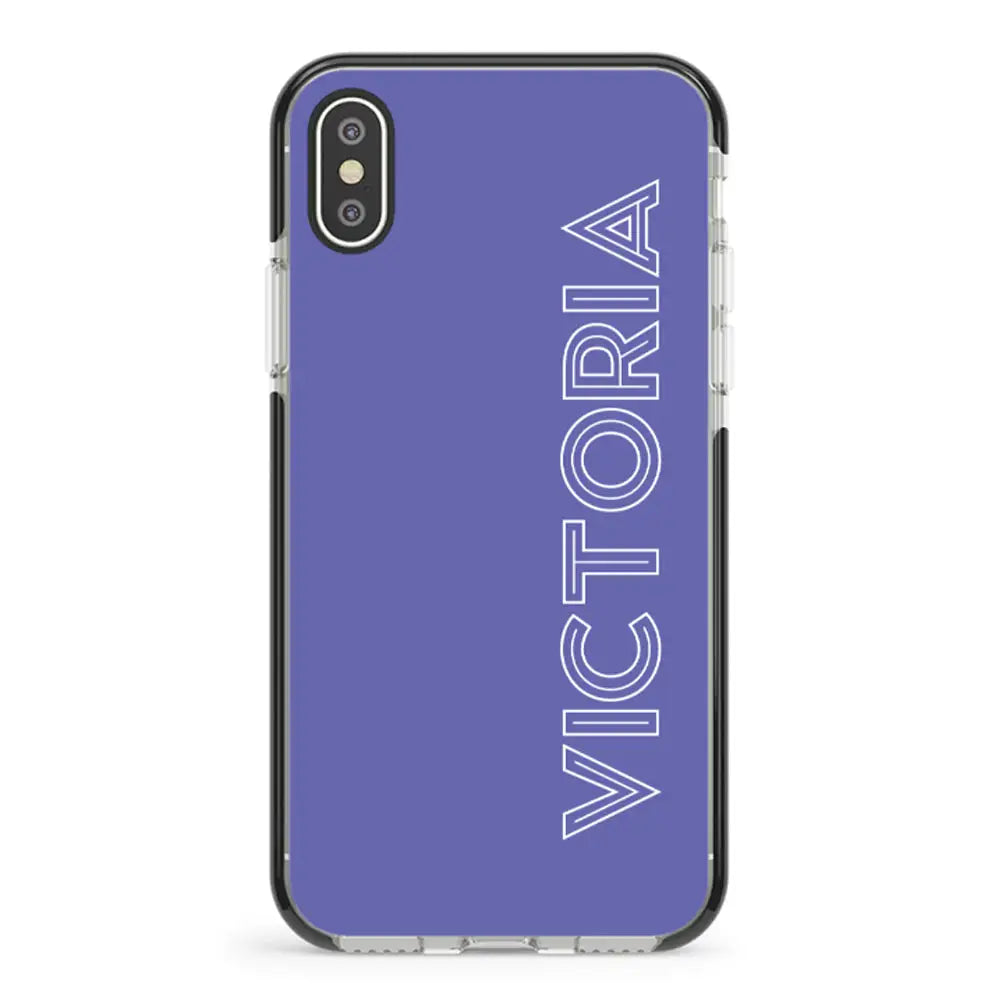 Apple iPhone XS MAX / Impact Pro Black Personalized Name, Custom Phone Case - Stylizedd.com