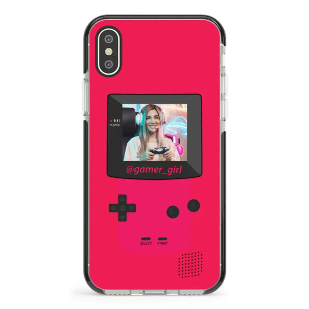 Apple iPhone XS MAX / Impact Pro Black Customized Retro Game Console, Phone case - Stylizedd.com