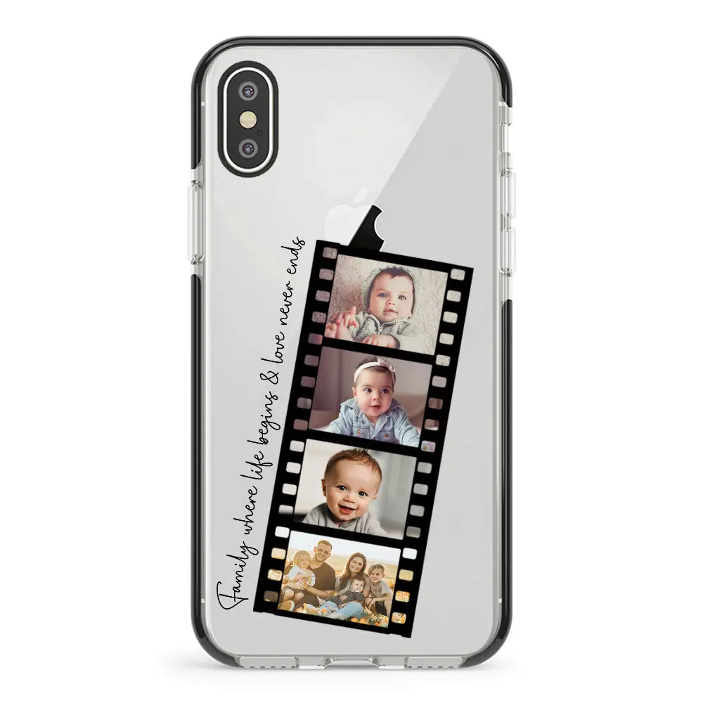 Apple iPhone XS MAX / Impact Pro Black Phone Case Custom Film Strips Personalised Movie Strip, Phone Case - Stylizedd.com