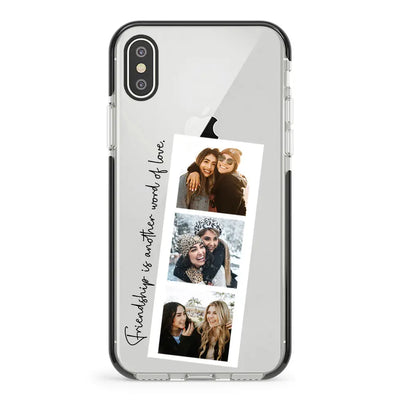 Apple iPhone XS MAX / Impact Pro Black Phone Case Custom Photo Strip Polaroid Style, Phone Case - Stylizedd.com