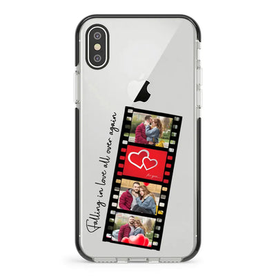 Apple iPhone XS MAX / Impact Pro Black Phone Case Custom Valentine Photo Film Strips, Phone Case - Stylizedd