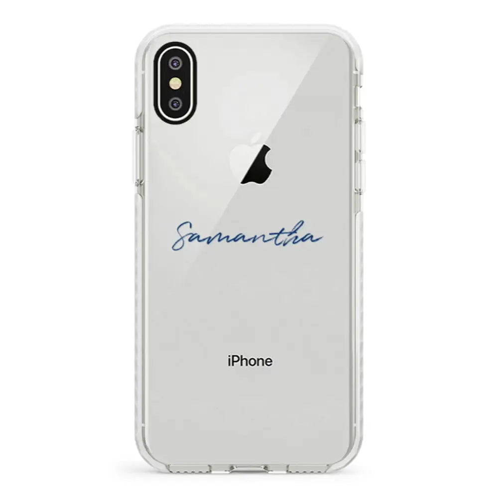 Apple iPhone XS MAX / Impact Pro White Phone Case Custom Text, My Name Phone Case - Stylizedd.com