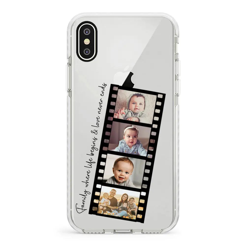 Apple iPhone XS MAX / Impact Pro White Custom Film Strips Personalised Movie Strip, Phone Case - Stylizedd.com